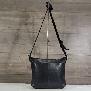 Duluth Trading Co. Black Leather Crossbody Bag